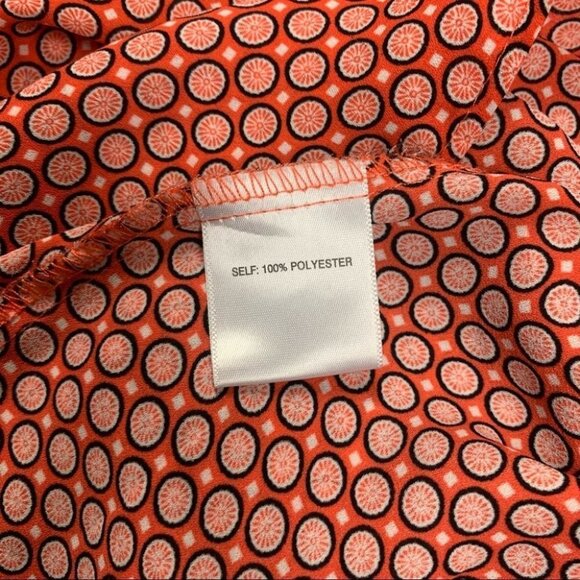 Rose + Olive Sleeveless Blouse Women Size Medium Red Orange Anthropologie Flowy - Picture 6 of 6